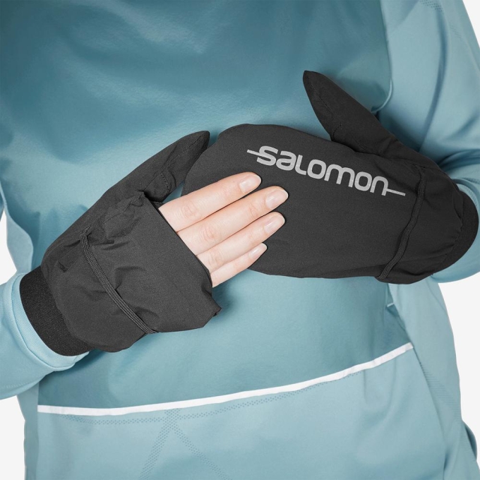 Black Salomon BONATTI WP MITTEN U Men's Gloves | AE-238MYON