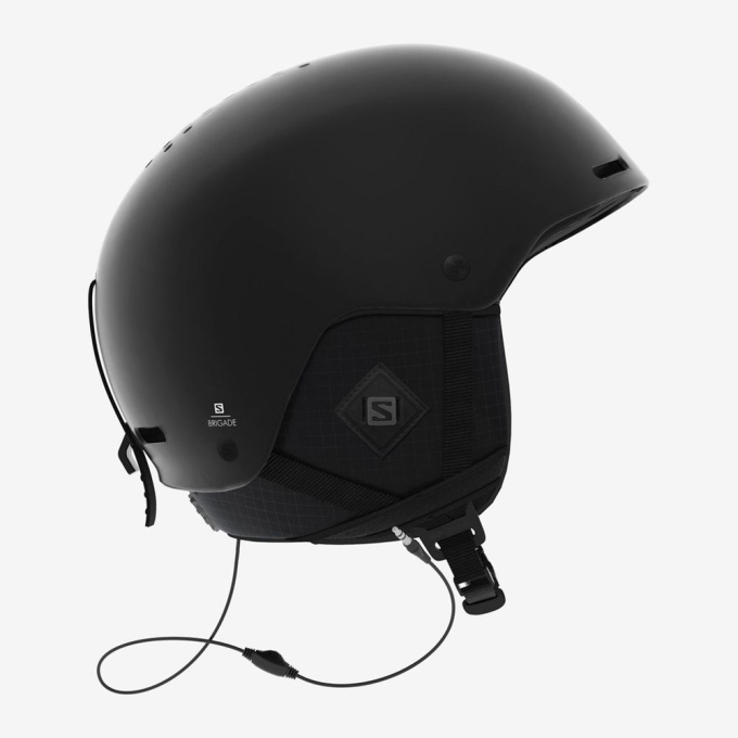 Black Salomon BRIGADE+ AUDIO Men's Helmets | AE-829QZFK