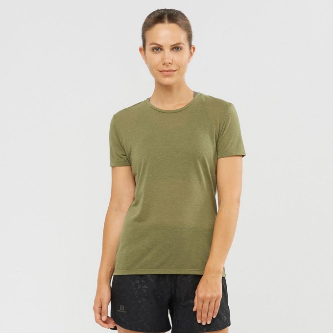 Black Salomon COMET SLEEVE Women's T Shirts | AE-086ORSK