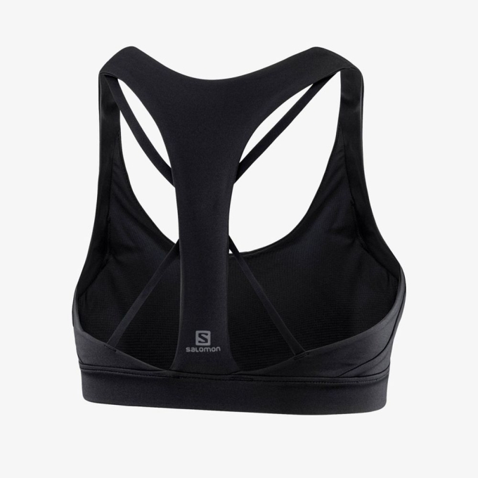 Black Salomon COMET Sport Women's Sports Bras | AE-890XCBS