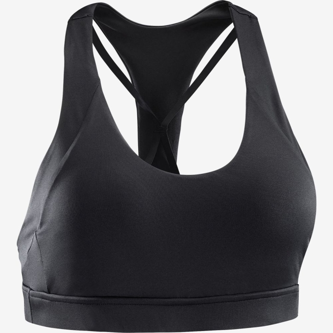 Black Salomon COMET W Sport Women's Sports Bras | AE-453FJNO