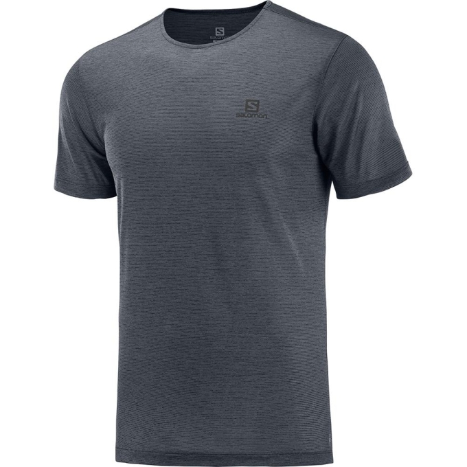 Black Salomon COSMIC CREW SS M Short Sleeve Men\'s T Shirts | AE-481LTEX