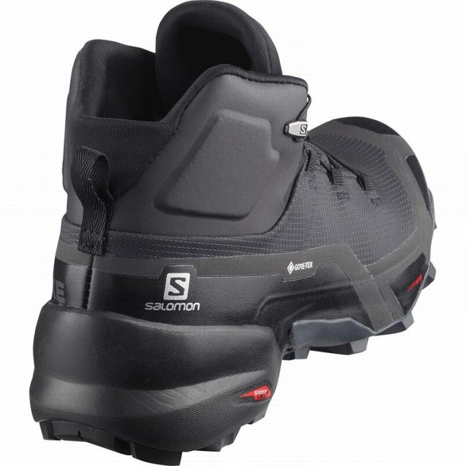 Black Salomon CROSS HIKE MID GORE-TEX Women's Hiking Boots | AE-340YBNR