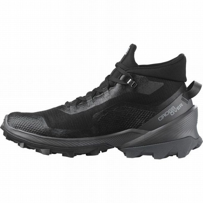 Black Salomon CROSS OVER CHUKKA GORE-TEX Women's Hiking Shoes | AE-514VLOH