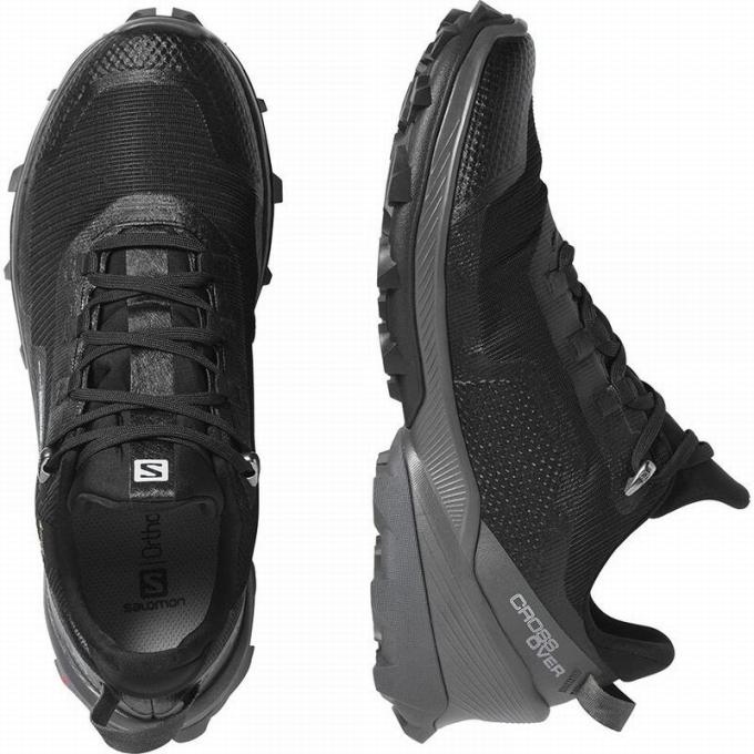 Black Salomon CROSS OVER GORE-TEX Women's Hiking Shoes | AE-512CVKY