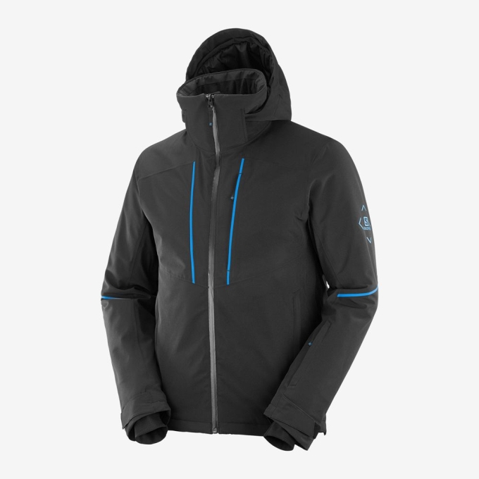 Black Salomon EDGE Ski Men's Jackets | AE-386DOHR