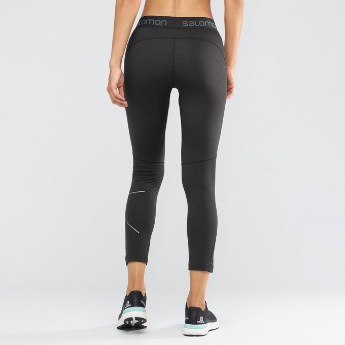 Black Salomon ELEVATE AERO 7/8 Women's Tights | AE-584KZUJ