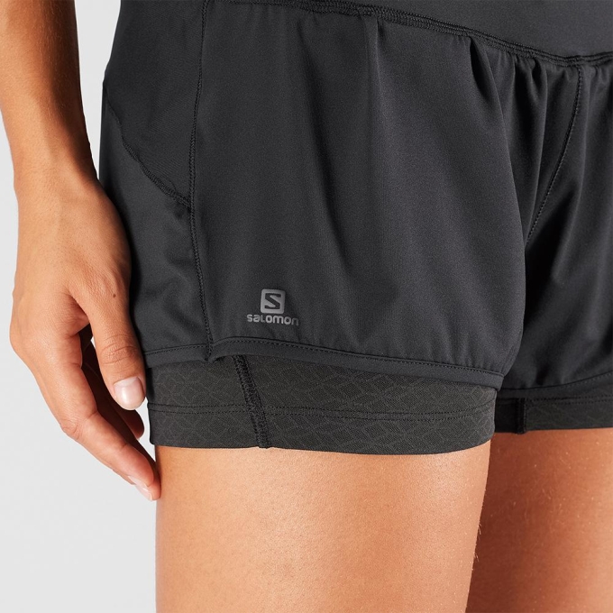 Black Salomon ELEVATE AERO W Women's Shorts | AE-029DMSX