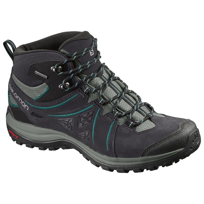 Black Salomon ELLIPSE 2 MID LTR GTX W Women\'s Hiking Shoes | AE-826OJRV