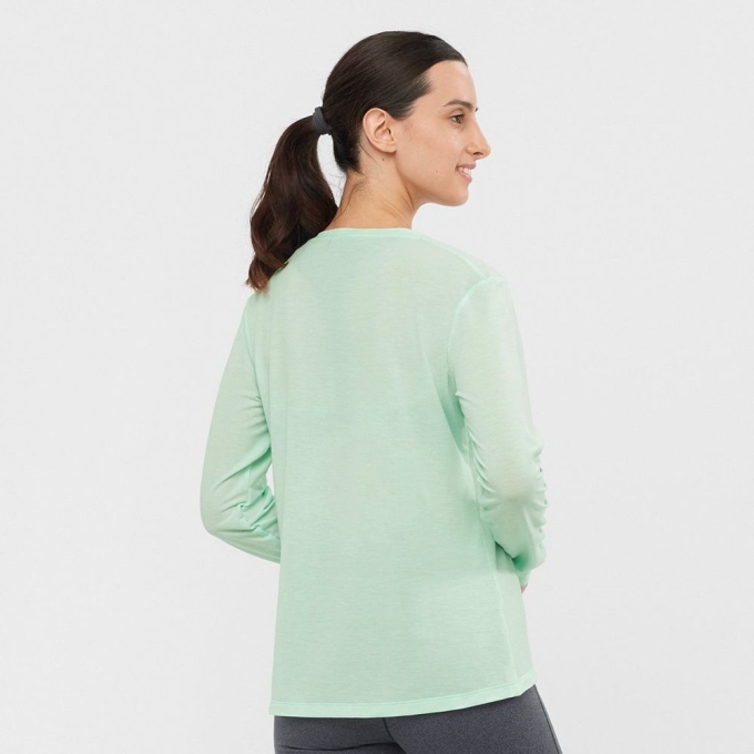 Black Salomon ESSENTIAL LONG SLEEVE Women's Midlayers | AE-317VNFA