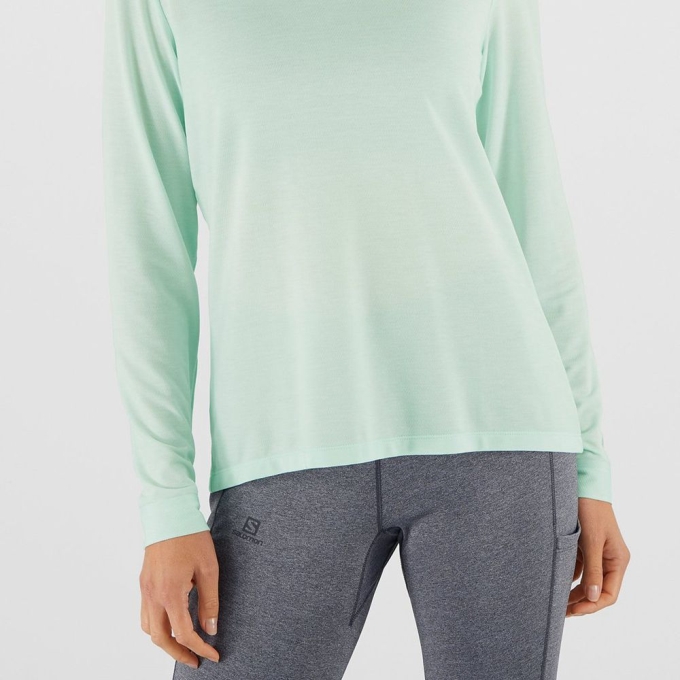 Black Salomon ESSENTIAL LONG SLEEVE Women's Midlayers | AE-317VNFA