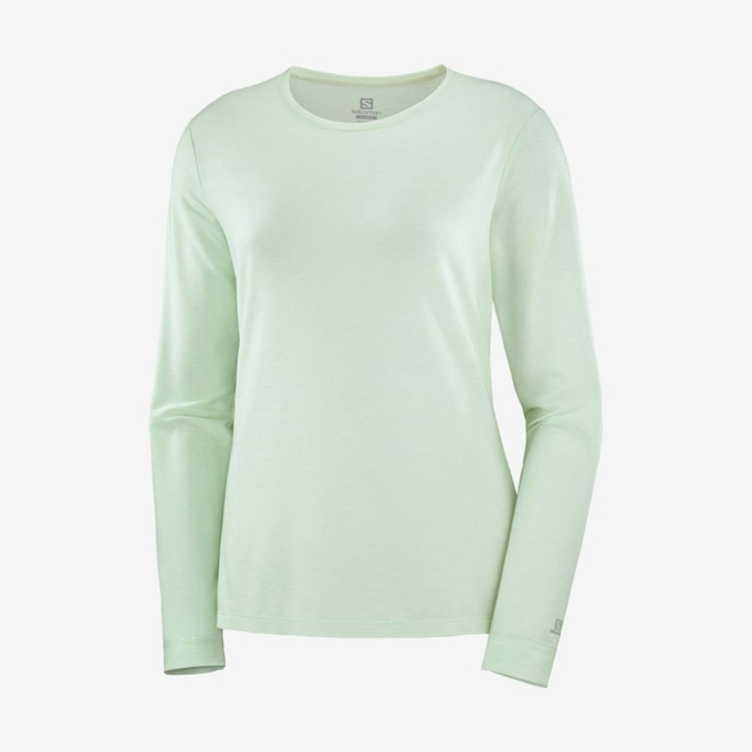 Black Salomon ESSENTIAL LONG SLEEVE Women's Midlayers | AE-317VNFA