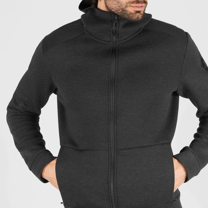 Black Salomon ESSENTIAL WARM Men's Midlayers | AE-493SPYN