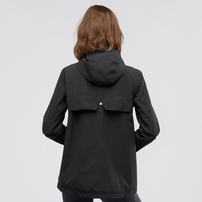 Black Salomon ESSENTIAL WATERPROOF 2L Women's Jackets | AE-521GELX