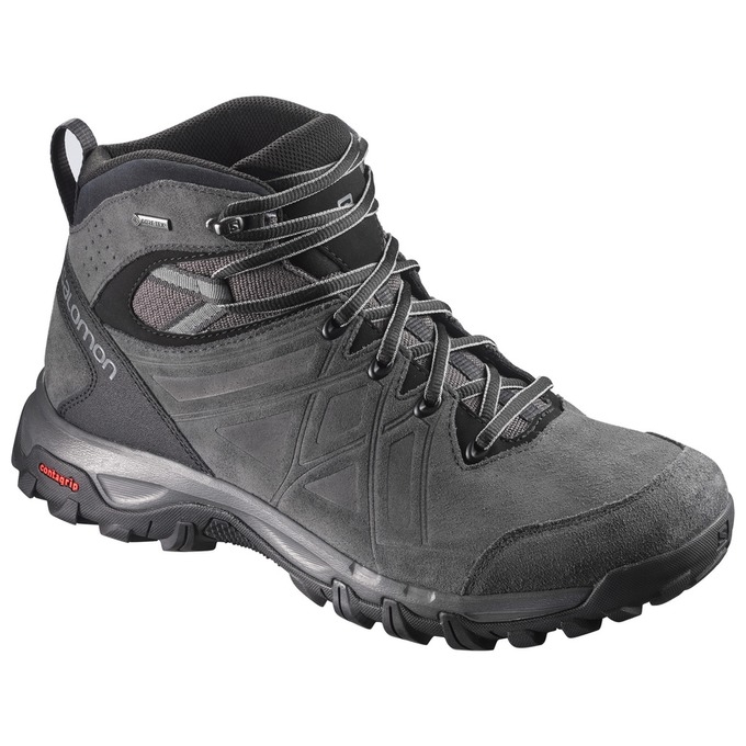 Black Salomon EVASION 2 MID LTR GTX Men\'s Hiking Shoes | AE-896RGAL