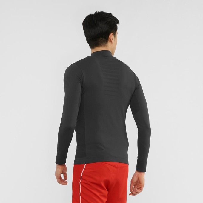 Black Salomon EXPLORE SEAMLESS HZ M Men's Midlayers | AE-845LMEU