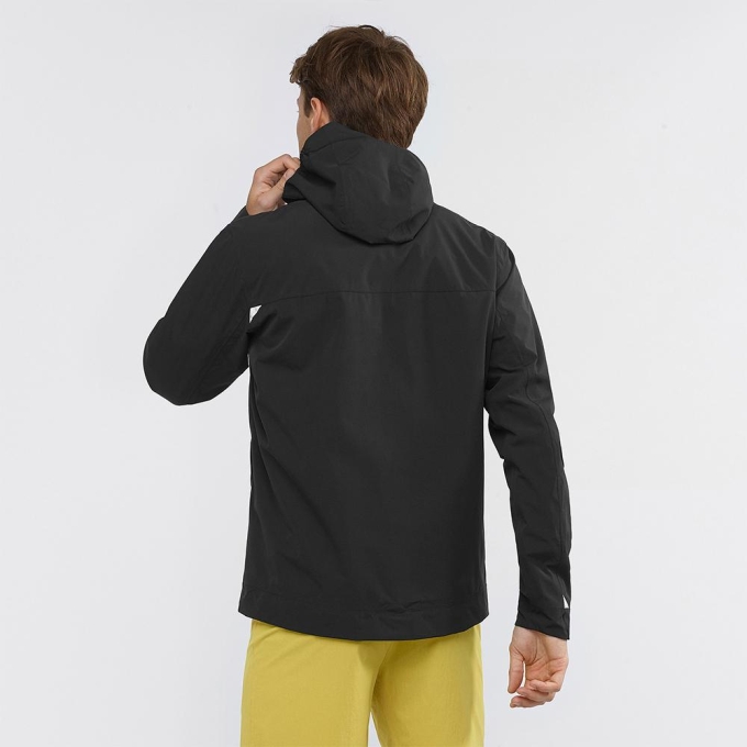 Black Salomon EXPLORE WP JKT M Men's Jackets | AE-321BWHE