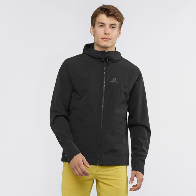 Black Salomon EXPLORE WP JKT M Men's Jackets | AE-321BWHE