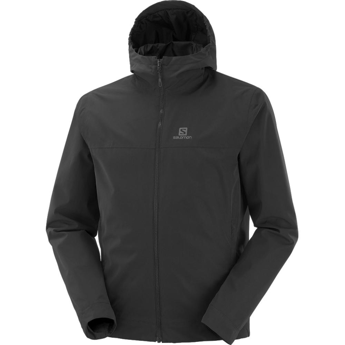 Black Salomon EXPLORE WP JKT M Men\'s Jackets | AE-321BWHE