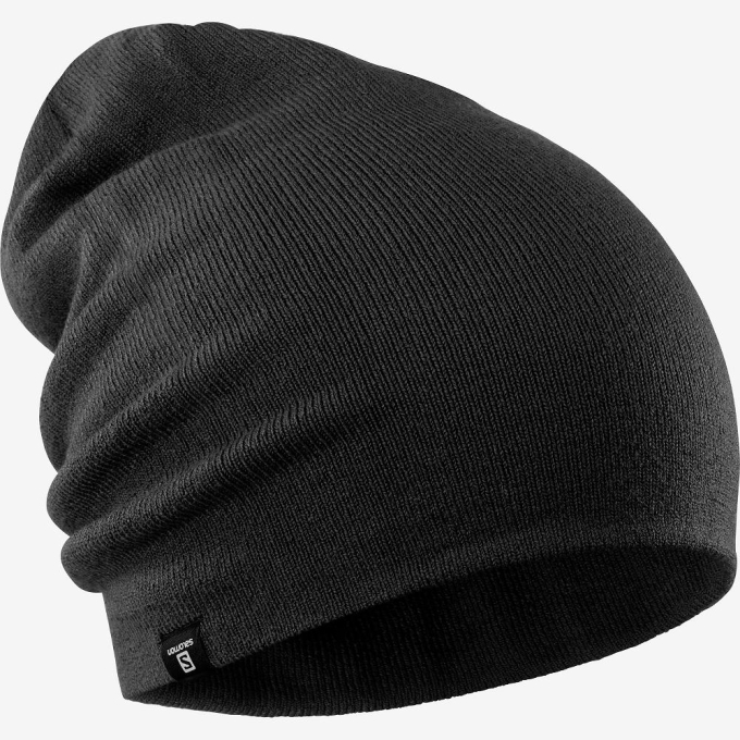 Black Salomon FLATSPIN REVERSIBLE Men's Hats | AE-819SMYX