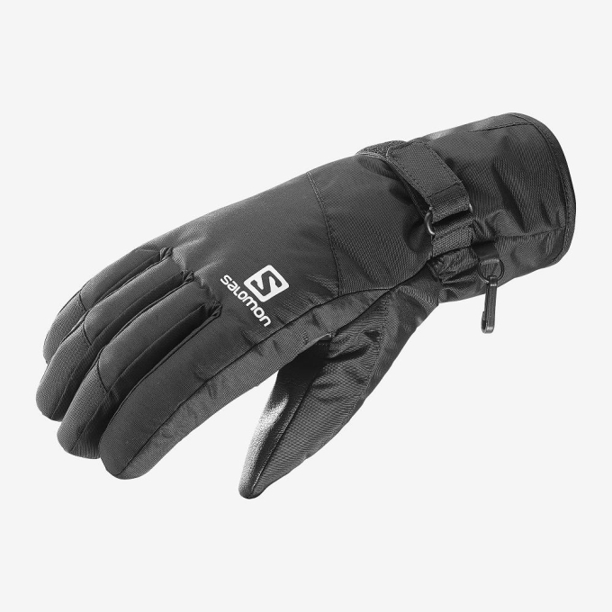 Black Salomon FORCE DRY M Men\'s Gloves | AE-417AKDP