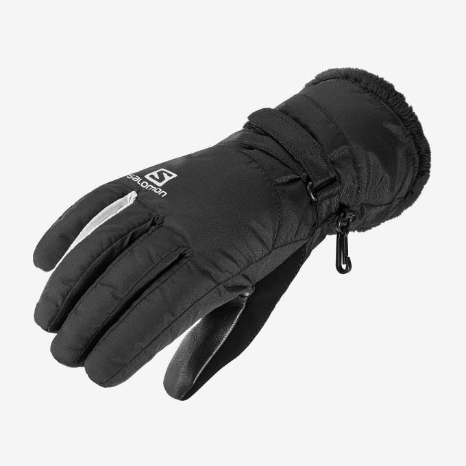 Black Salomon FORCE DRY W Women\'s Gloves | AE-128IBJY