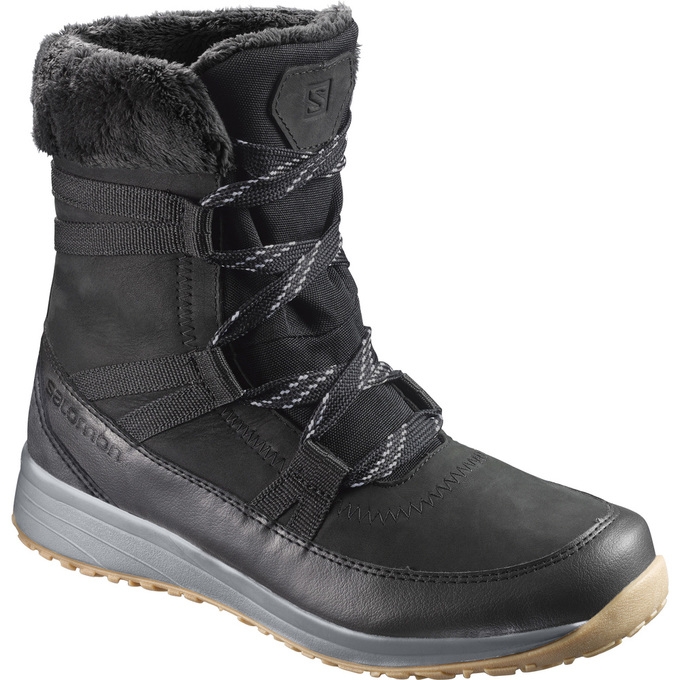 Black Salomon HEIKA LTR CS WP Men\'s Winter Boots | AE-936QRJE