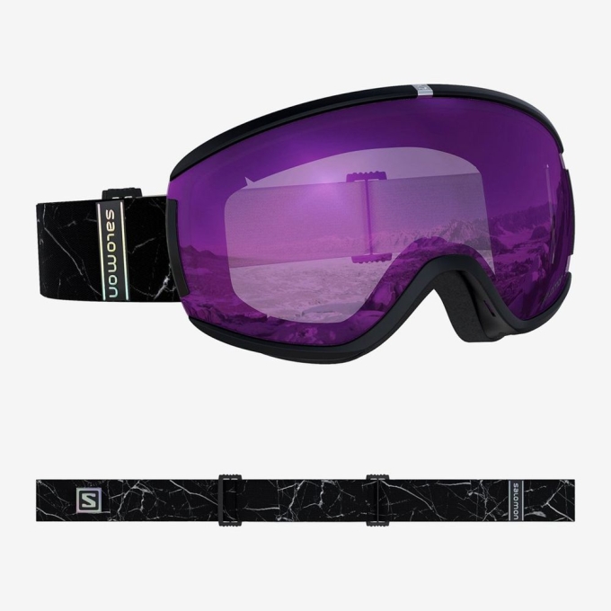 Black Salomon IVY MARBLE Women\'s Goggles | AE-748GNFY