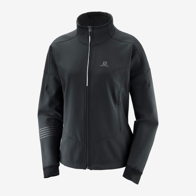 Black Salomon LIGHTNING WARM SSHELL JKT W Waterproof Women's Jackets | AE-923BKNR