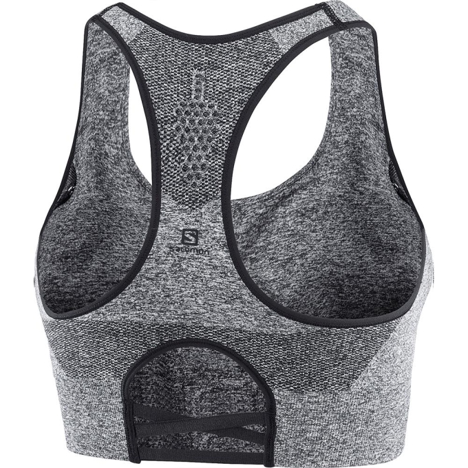 Black Salomon MOVEON W Sport Women's Sports Bras | AE-719KLZR