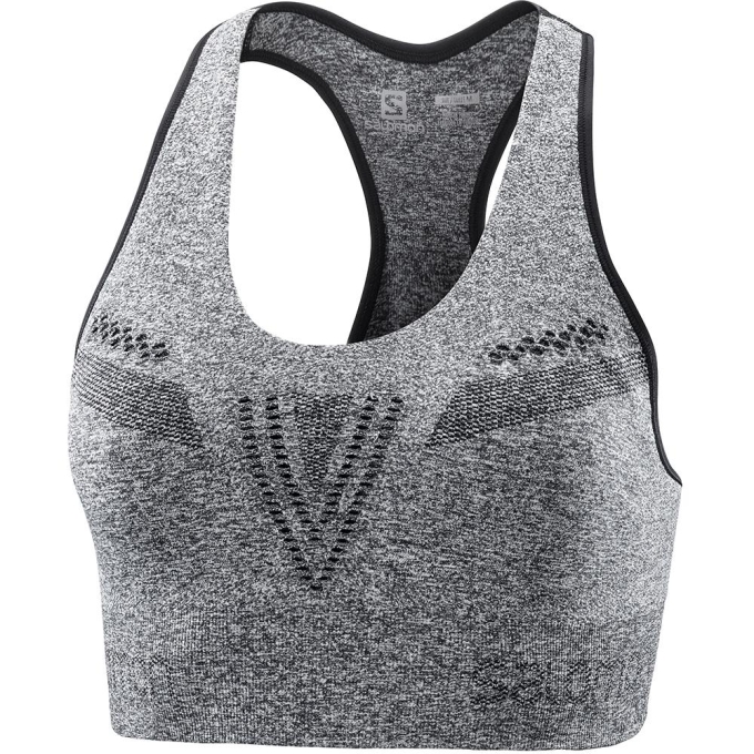 Black Salomon MOVEON W Sport Women\'s Sports Bras | AE-719KLZR