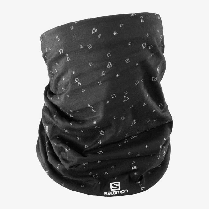 Black Salomon NECK&HEAD LIGHT GAITER Men's Headwear | AE-381TWVR