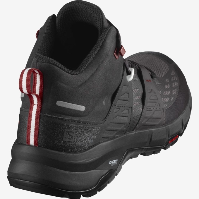 Black Salomon ODYSSEY MID GTX Men's Hiking Boots | AE-253YMEH