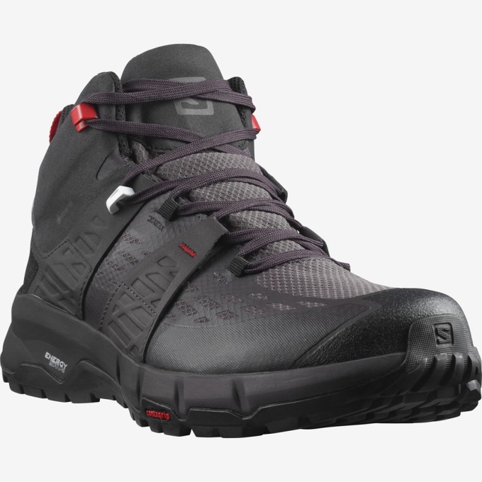 Black Salomon ODYSSEY MID GTX Men's Hiking Boots | AE-253YMEH