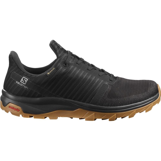 Black Salomon OUTBOUND PRISM GORE-TEX Men's Road Running Shoes | AE-416CIFZ