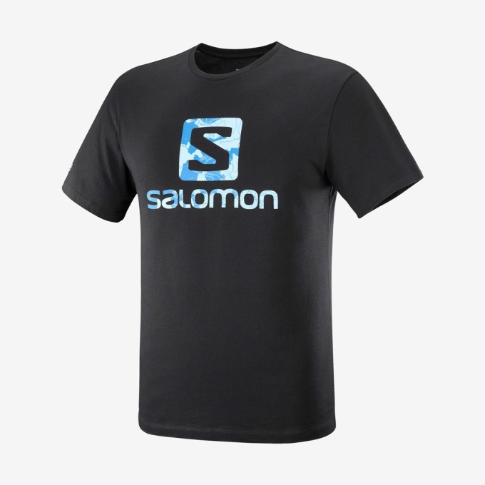 Black Salomon OUTLIFE LOGO Short Sleeve Men's T Shirts | AE-840SPJD