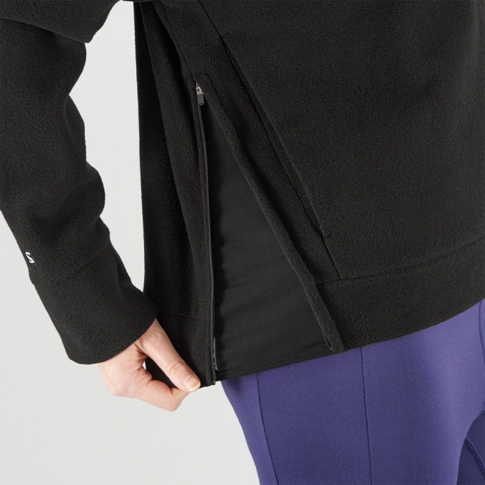 Black Salomon OUTLIFE MIDLAYER W Crewneck Women's Pullover | AE-308XUOE