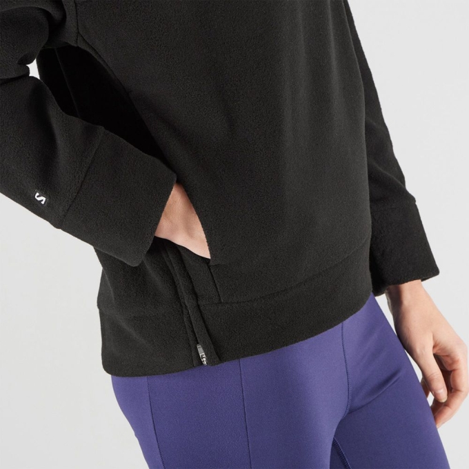 Black Salomon OUTLIFE MIDLAYER W Crewneck Women's Pullover | AE-308XUOE