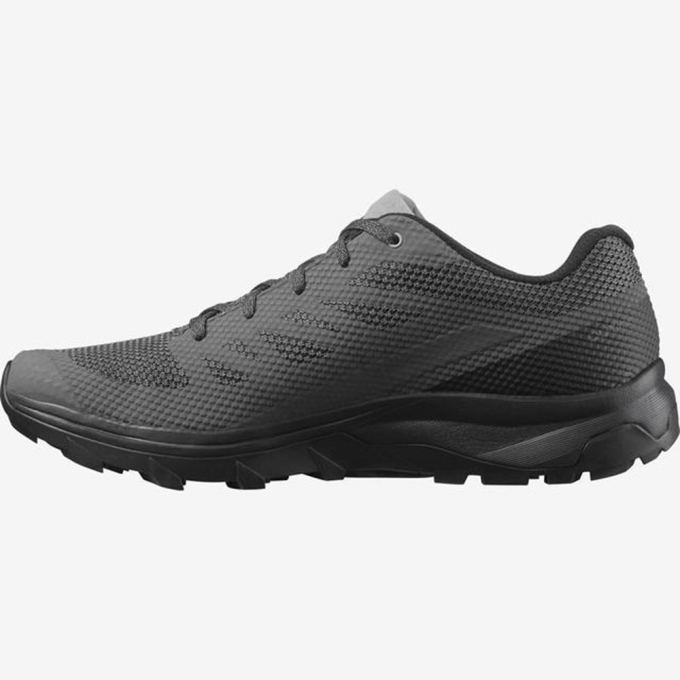 Black Salomon OUTLINE Men's Hiking Shoes | AE-548ZIPE