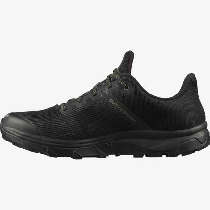 Black Salomon OUTLINE PRISM GTX Men's Hiking Shoes | AE-418UACH