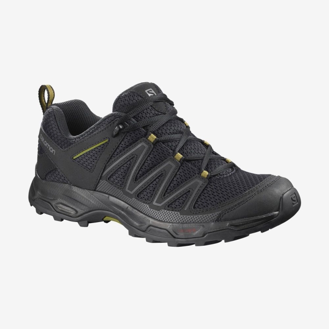 Black Salomon PATHFINDER Men\'s Hiking Shoes | AE-614DSWA