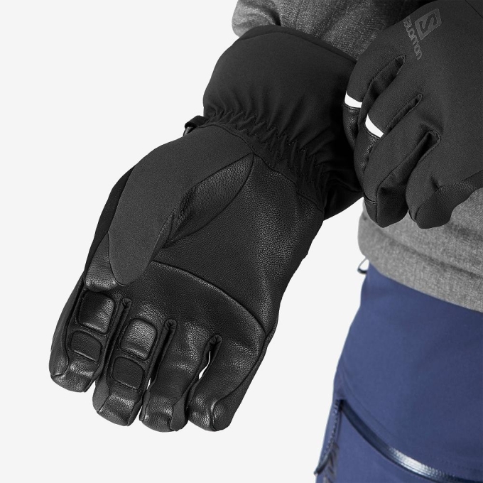 Black Salomon PROPELLER LONG M Men's Gloves | AE-473LTOI