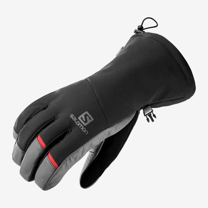 Black Salomon PROPELLER LONG M Men\'s Gloves | AE-924PMSA