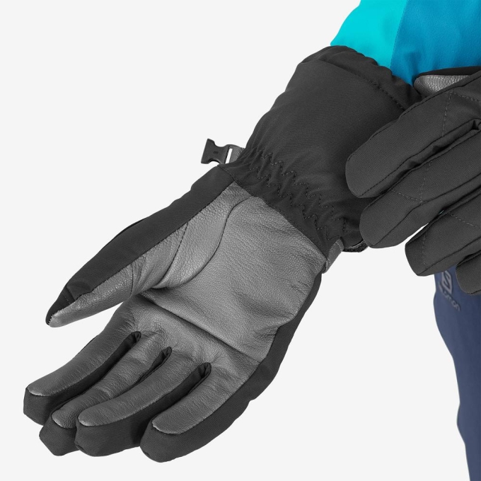 Black Salomon PROPELLER LONG W Women's Gloves | AE-542XJRM