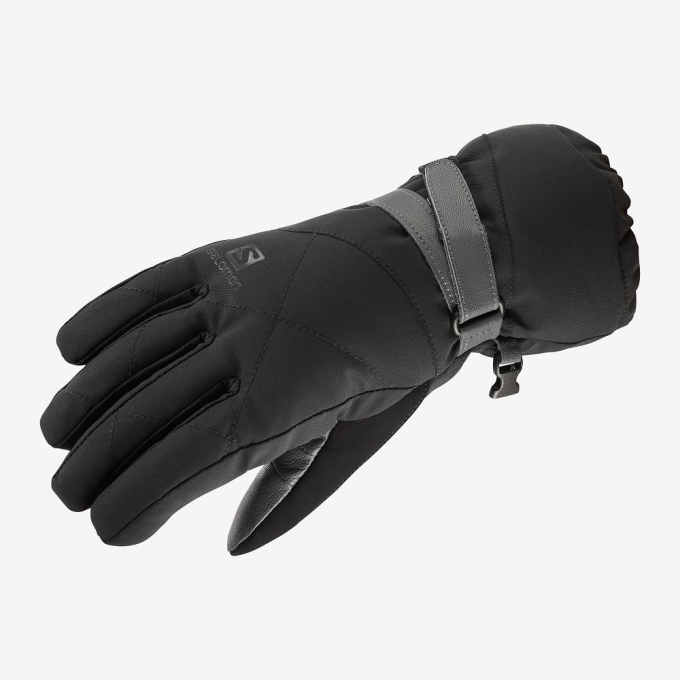 Black Salomon PROPELLER LONG W Women\'s Gloves | AE-542XJRM