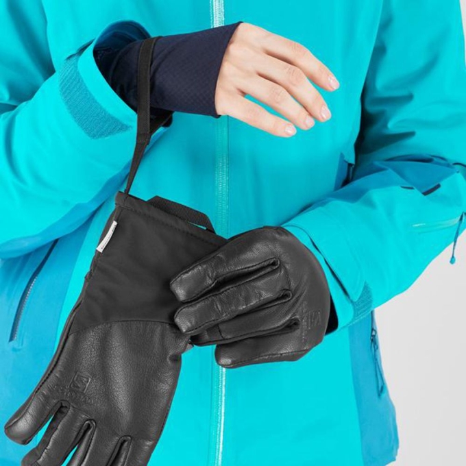 Black Salomon PROPELLER PLUS GLOVE Women's Gloves | AE-859QYVL