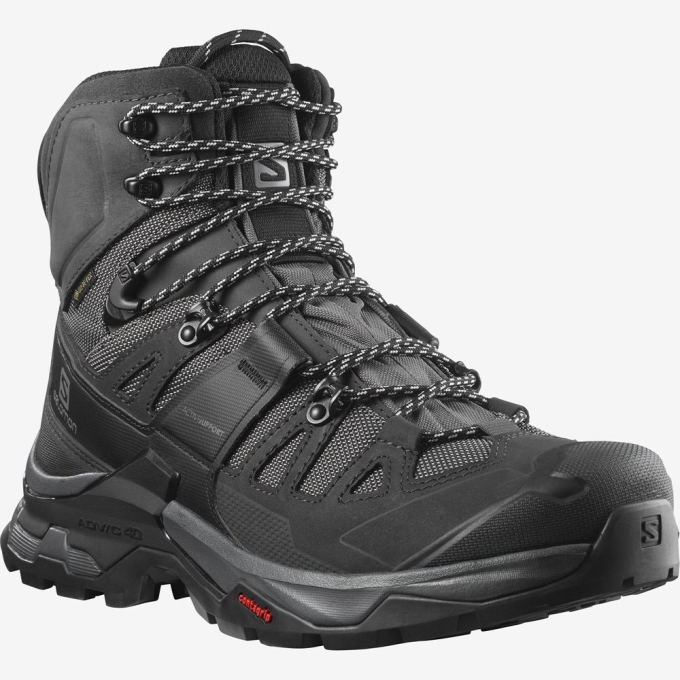 Black Salomon QUEST 4 GORE-TEX Men's Hiking Boots | AE-091FCTM