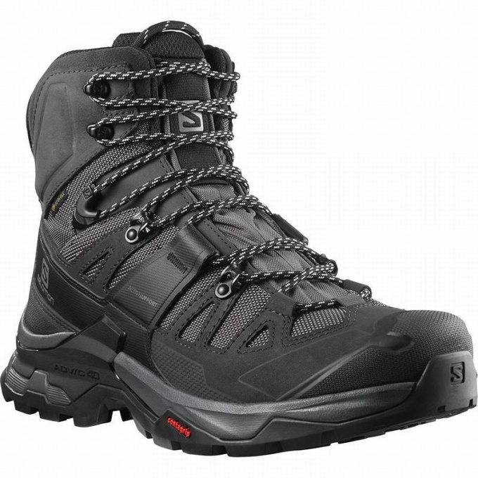 Black Salomon QUEST 4 GORE-TEX Men's Hiking Boots | AE-471QIOE