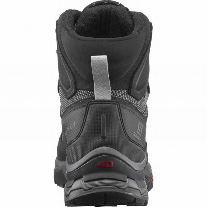 Black Salomon QUEST 4 GORE-TEX Men's Hiking Boots | AE-471QIOE