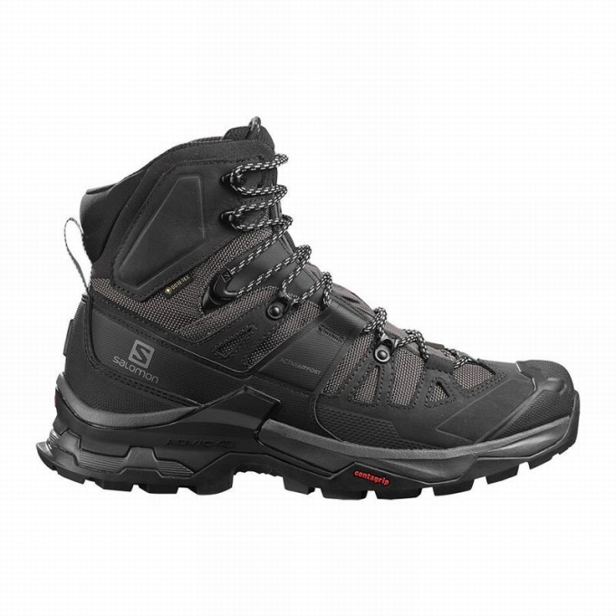 Black Salomon QUEST 4 GORE-TEX Men\'s Hiking Boots | AE-471QIOE